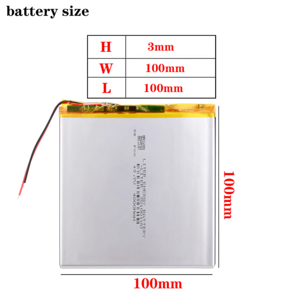 Μπαταρία Λιθίου 3.7V 4000mAh 30100100 για Tablet - Image 2