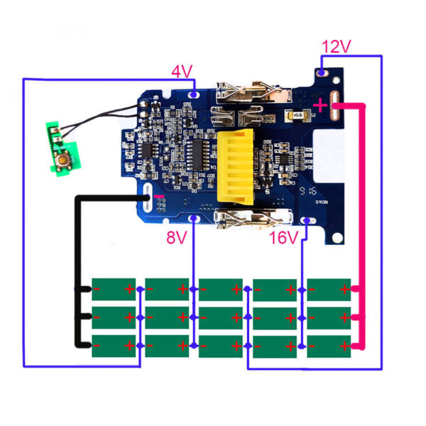 Πλακέτα για μπαταρία 18V Makita BL1830 BL1815 BL1860 LXT400 BL1850 - Image 7