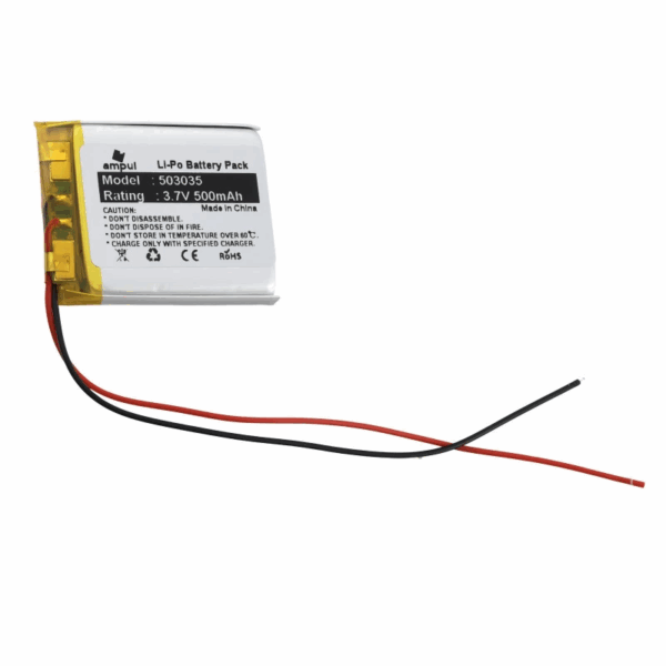 Μπαταρία LiPo 500mAh, 3.7V - 503035 για κολάρο σκύλου - Image 3